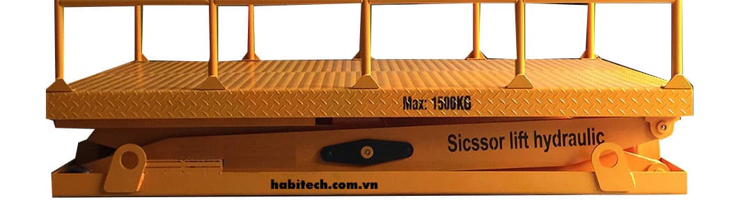 Bàn nâng thủy lực do Habitech sản xuất với mức tải 1500 kg